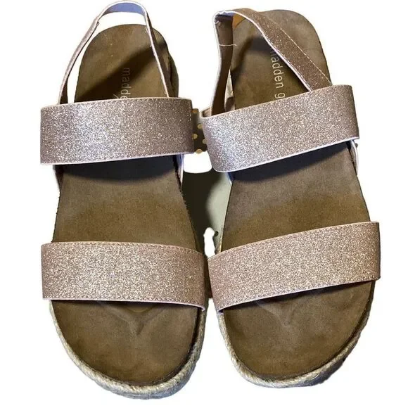 Madden Girl Cybell Women's Slip on Platform Sandals - sz 8 - Picture 3 of 4